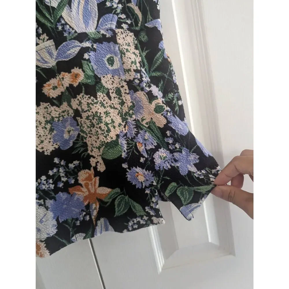 ANTHROPOLOGIE MAEVE Brenner Floral Sleeveless Tank Top with Buttons